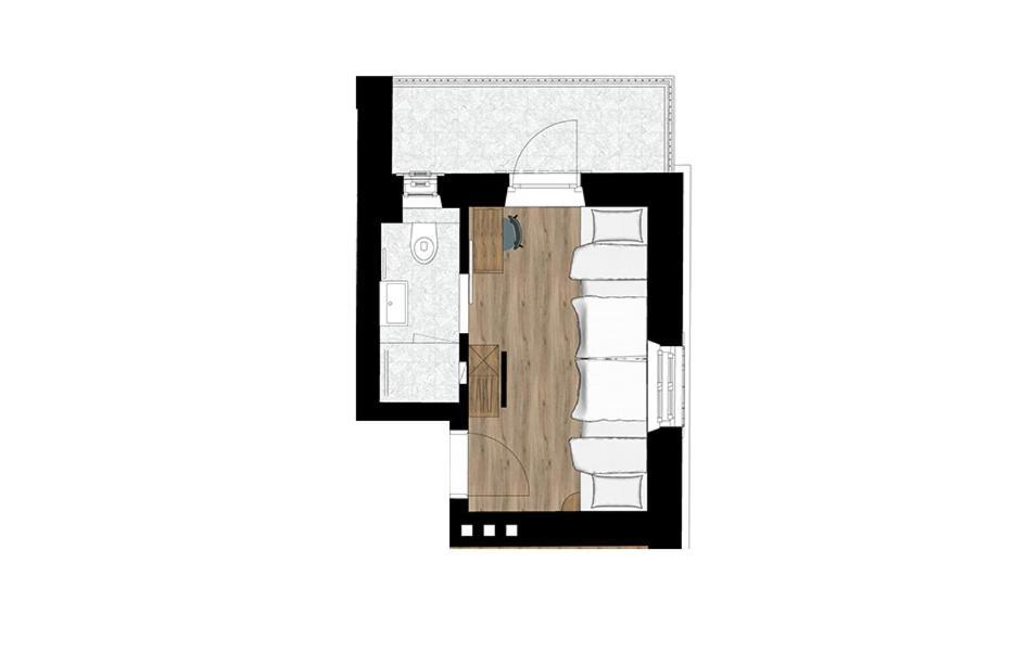 Kleines Zweibettzimmer